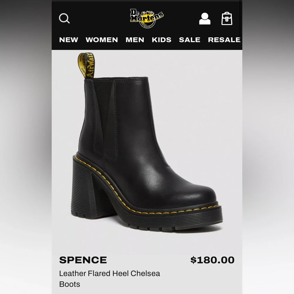 New Dr Marten Spence Heeled Boots - Picture 8 of 9